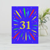 31e aanloopexplosie van de partij van Birthday Kaart (Staand voorkant)
