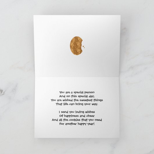 31e Birthday-kaart voor een koekjesliefhebber Kaart (Binnen)