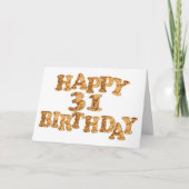 31e Birthday-kaart voor een koekjesliefhebber Kaart (Voorkant)