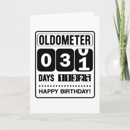 31e Birthday Oldometer Kaart (Voorkant)