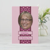 31e Birthday Party Invitation Afbeelding and Name Kaart (Staand voorkant)