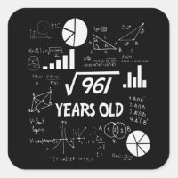 31e Birthday Square Root Wiskunde 31 jaar oude dag