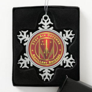 31e brigade van de Artillerie van de luchtdefensie Tin Sneeuwvlok Ornament