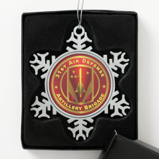 31e brigade van de Artillerie van de luchtdefensie Tin Sneeuwvlok Ornament (Kistje)