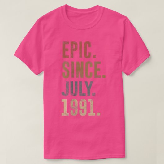 31e epic sinds juli 1991 t-shirt (Design voorkant)