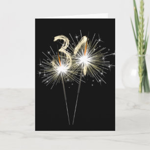 31e jaarsparklers op zwart kaart
