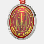 31e kerstdag van de luchtdefensieartillerie metalen ornament (Links)