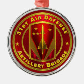 31e kerstdag van de luchtdefensieartillerie metalen ornament (Voorkant)