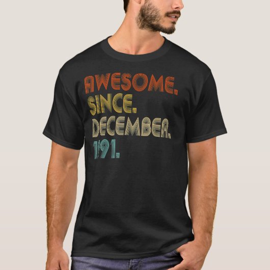 31e verjaardag 31 jaar oud Geweldige sinds decembe T-shirt (Voorkant)