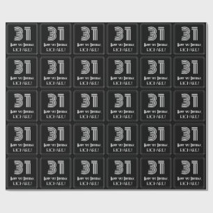 31e verjaardag: Art Deco Geïnspireerde look "31"  Cadeaupapier