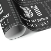 31e verjaardag: Art Deco Geïnspireerde look "31" m Cadeaupapier (Rol Hoek)