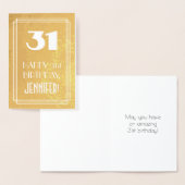 31e verjaardag ~ Art Deco Style "31" en aangepaste Folie Kaarten (Display)