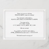 31e verjaardag — Art Deco Style "31" en naam Folie Uitnodiging (Achterkant)