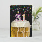 31e verjaardag Bierfeest Kaart (Staand voorkant)