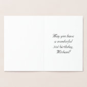 31e verjaardag: Elegant, Manuscript; de Naam van Folie Kaarten (Binnen)