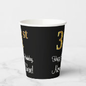 31e verjaardag - Elegante luxe Faux Gold look # Papieren Bekers (Links)
