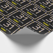 31e verjaardag: Floral Flowers Number, Custom Name Cadeaupapier (Hoek)