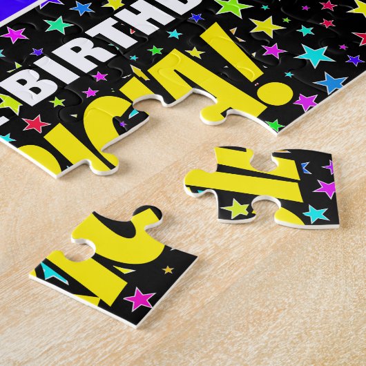 31e verjaardag — Fun, kleurrijk Star Field Pattern Legpuzzel (Zijkant)