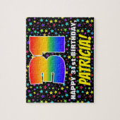 31e verjaardag — Fun, kleurrijk Star Field Pattern Legpuzzel (Verticaal)