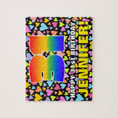 31e verjaardag — Fun, liefhebbende hartvormen + "3 Legpuzzel (Verticaal)