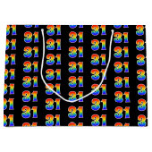 31e verjaardag: Fun Rainbow Event Number 31 Patter Groot Cadeauzakje (Voorkant)