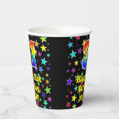 31e verjaardag: Fun Stars Pattern en Rainbow 31 Papieren Bekers (Links)