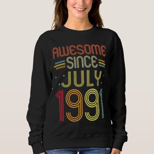 31e verjaardag Geweldige sinds juli 1991 31 jaar e Trui (Voorkant)