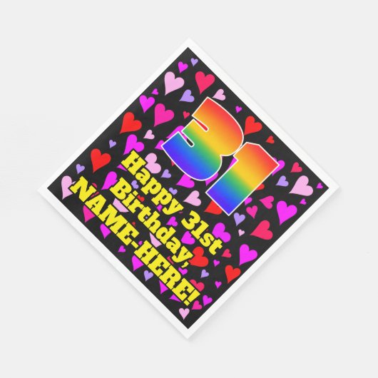 31e verjaardag: Heatpatroon van liefhebbers, regen Servet (Hoek)