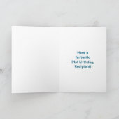 31e verjaardag: Leuke regenboog #, aangepaste naam Kaart (Binnen)