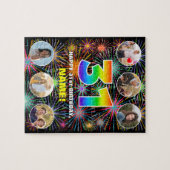 31e verjaardag: Leuke regenboog #, aangepaste naam Legpuzzel (Horizontaal)