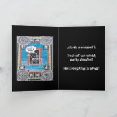 31e verjaardag met skelet rijden op een paard kaart (Binnen)