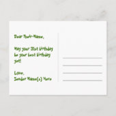 31e verjaardag: Pink Stripes & Hearts, Rainbow 31 Briefkaart (Achterkant)