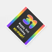 31e verjaardag: Regenboogspectrum # 31, Aangepaste Servet (Hoek)