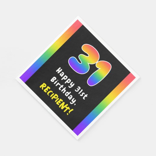 31e verjaardag: Regenboogspectrum # 31, Aangepaste Servet (Hoek)