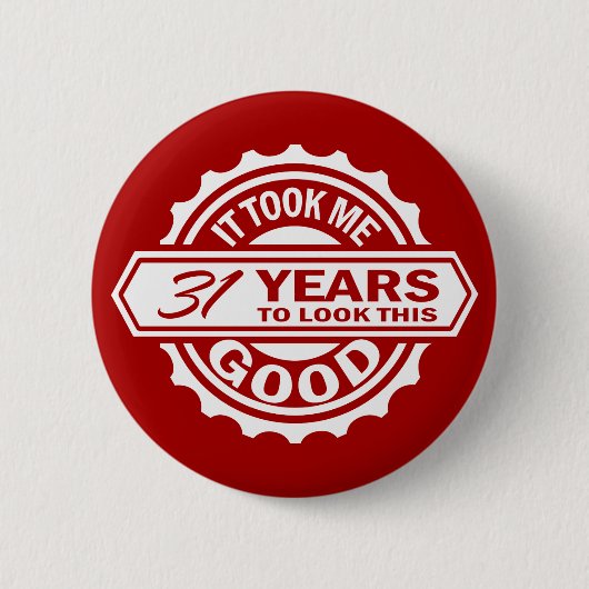 31e verjaardag ronde button 5,7 cm (Voorkant)