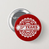 31e verjaardag ronde button 5,7 cm (Voorkant /achterkant)