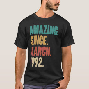 31e verjaardag sinds maart 1992 t-shirt