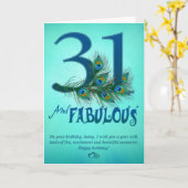 31e verjaardag sjabloon Kaarten (Gele Bloem)