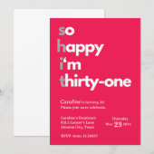 31e Verjaardag Uitnodiging voor Haar Dertig Één Bd (Voorkant / Achterkant)