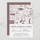 31e verjaardag uitnodigingen Mannen Beer (Voorkant / Achterkant)