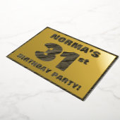 31e verjaardag van de partij van Birthday - Vette, Folie Uitnodiging (Gedraaid)