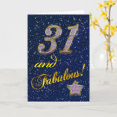 31e verjaardag voor iemand Fabulous Kaart (Gele Bloem)