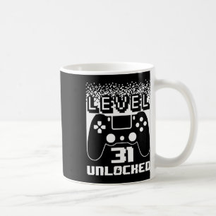 31e verjaardag voor mannen Level 31 Unlocked Gamer Koffiemok