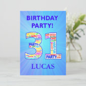 31st de Uitnodiging van de Partij van de Geboorted (Staand voorkant)