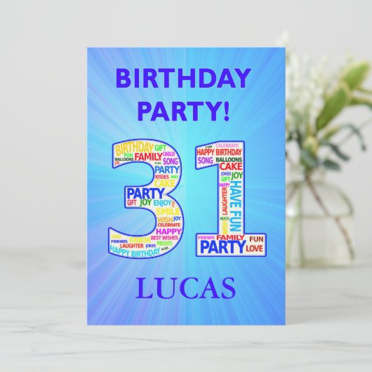 31st de Uitnodiging van de Partij van de Geboorted (Staand voorkant)