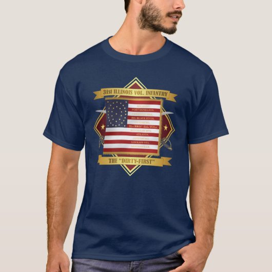 31st Illinois Volunteer Infantry T-shirt (Voorkant)