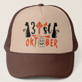 31st Oktober Black Cats Halloween  Trucker Pet (Voorkant)