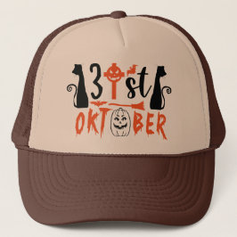 31st Oktober Black Cats Halloween  Trucker Pet