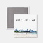 31st Street Beach Chicago Magneet (Voorkant / Achterkant)