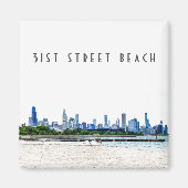 31st Street Beach Chicago Magneet (Voorkant)